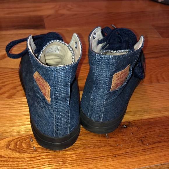 Men’s Levi Denim Hightop Canvas Sneakers - Picture 5 of 8